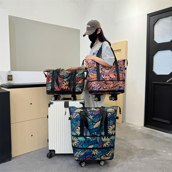 Τσάντα ταξιδιού με πανταχού τροχούς, διπλού επιπέδου σχεδιασμός, χωρητικότητα κάτω από 20 L, αδιάβροχη, διαχωρισμός υγρών-ξηρών