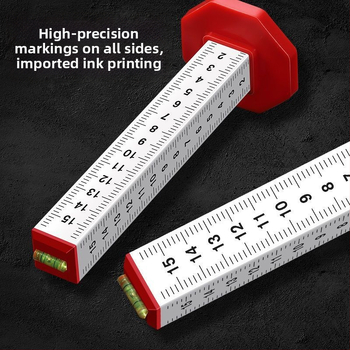 Четиристранен алуминиев сплав нивелиращ и хоризонтален позициониращ измервател за зидария и облицовка