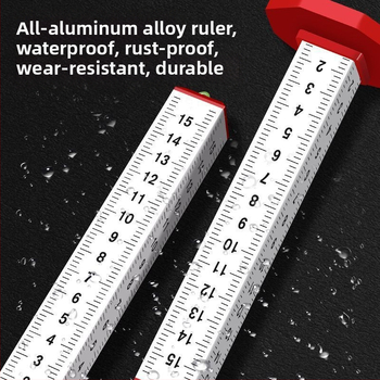 Четиристранен алуминиев сплав нивелиращ и хоризонтален позициониращ измервател за зидария и облицовка