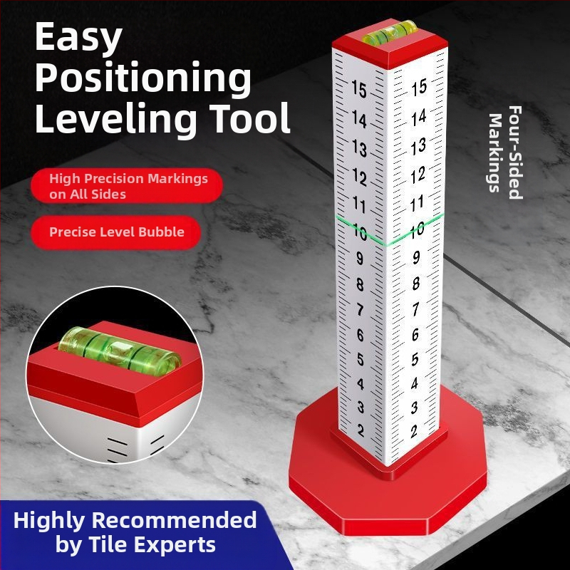 Štvorkrídový hliníkový vyrovnávací a horizontálny polohovací pravítko pre murárske práce a obklady