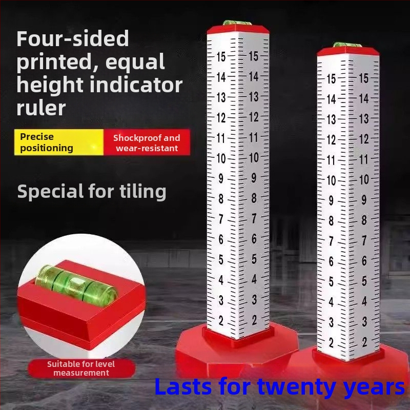 Четиристранен алуминиев сплав нивелиращ и хоризонтален позициониращ измервател за зидария и облицовка