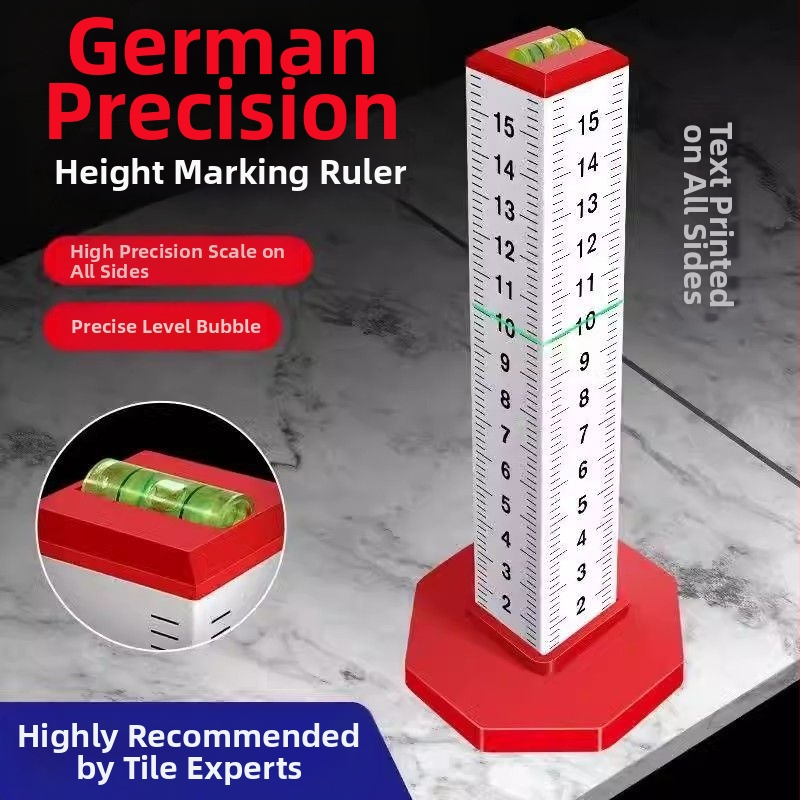 Четиристранен алуминиев сплав нивелиращ и хоризонтален позициониращ измервател за зидария и облицовка