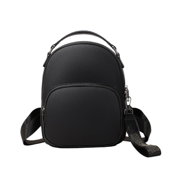 Ženski ruksak, gradski minimalistički stil, PU materijal, zatvaranje na zip, vodootporan i otporan na habanje, unutarnja džep sa zatvaračem