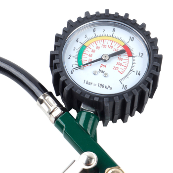 Kompaktiškas automobilių padangų slėgio matuoklis su aukšta tiksluma, aliuminio lydinio korpusas, diapazonas 0–1.6 MPa, tikslumas 0.01 MPa, PSI rodmenys