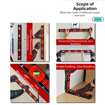 Високопрецизен сгъваем нивелир-измервател за дървообработване, магнитен ъгломер, многофункционален измервателен инструмент