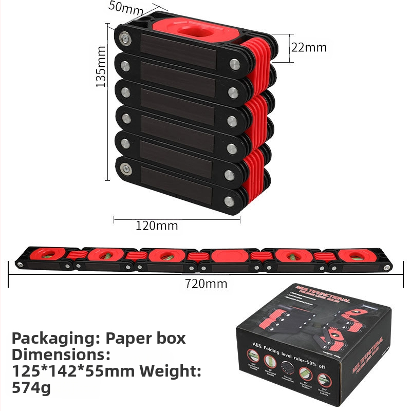 Високопрецизен сгъваем нивелир-измервател за дървообработване, магнитен ъгломер, многофункционален измервателен инструмент