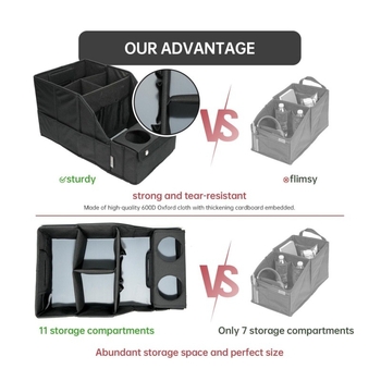 Οργανωτής καθίσματος αυτοκινήτου με μετακινούμενο διαχωριστικό και κουτί αποθήκευσης, πολυλειτουργικός, μεγάλος χώρος (υλικό: πολυεστερικό ινό πλέγμα; χρήση: μεσαία θέση καθίσματος; προσαρμογή; δυνατότητα εκτύπωσης λογότυπου)