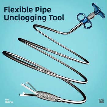 Keturių dantų WC atkimšėjas – buitinis kanalizacijos įrankis, PP + nerūdijantis plienas, išleistas 2022 m. ruduo