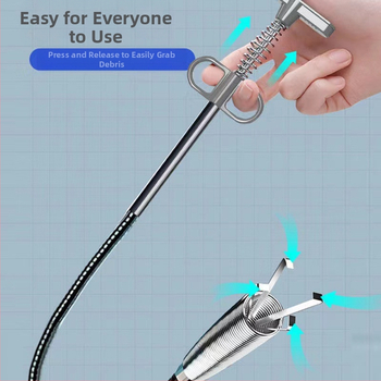 Keturių dantų WC atkimšėjas – buitinis kanalizacijos įrankis, PP + nerūdijantis plienas, išleistas 2022 m. ruduo