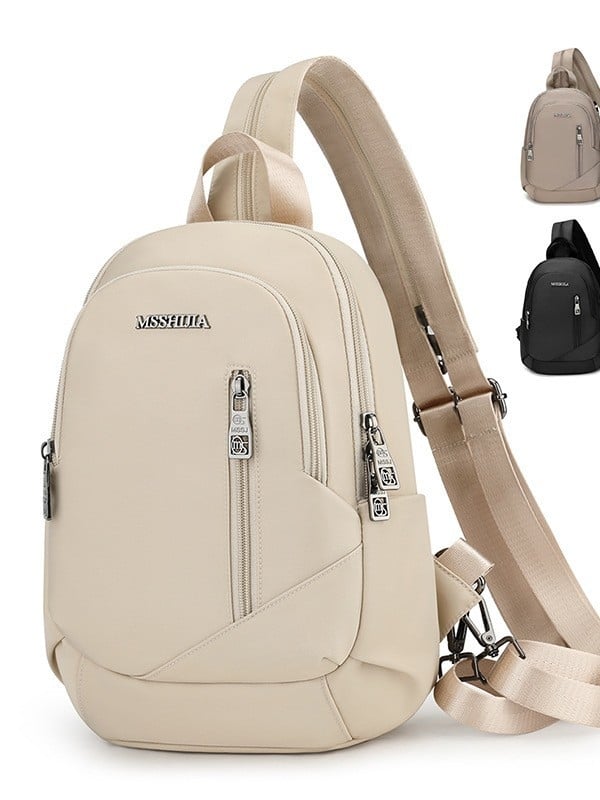 Ženska crossbody torba od Oxford tkanine, vertikalni kvadratni oblik, zatvarač, poliester podstava, džep za mobitel