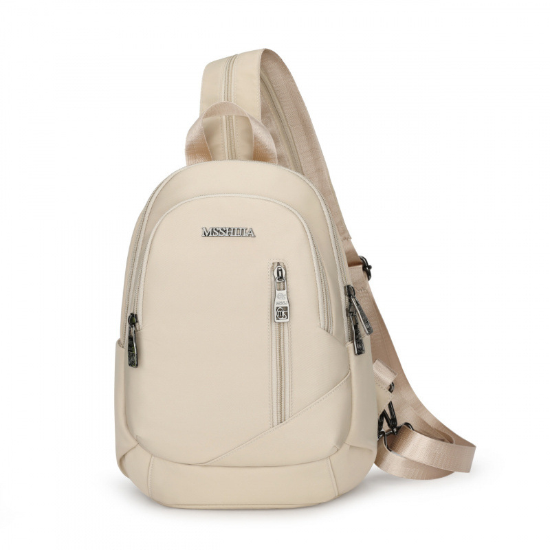 Ženska crossbody torba od Oxford tkanine, vertikalni kvadratni oblik, zatvarač, poliester podstava, džep za mobitel