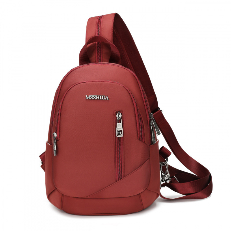 Ženska crossbody torba od Oxford tkanine, vertikalni kvadratni oblik, zatvarač, poliester podstava, džep za mobitel