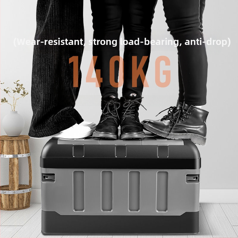 Veľká skladacia krabica do batožinového priestoru auta, objem 60–70 L, PP plast, viacúčelová, odolná voči prachu