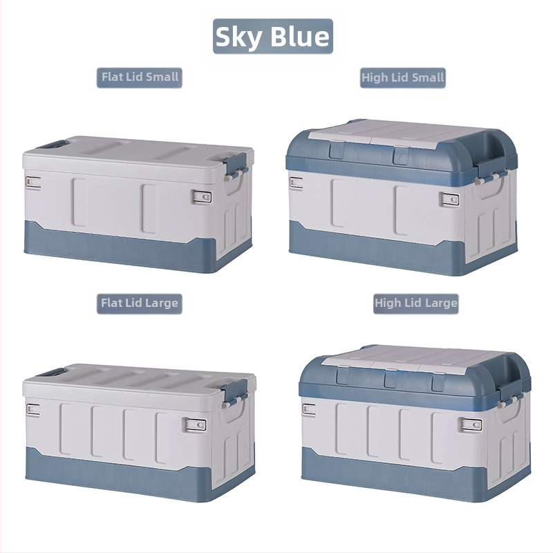 Veľká skladacia krabica do batožinového priestoru auta, objem 60–70 L, PP plast, viacúčelová, odolná voči prachu