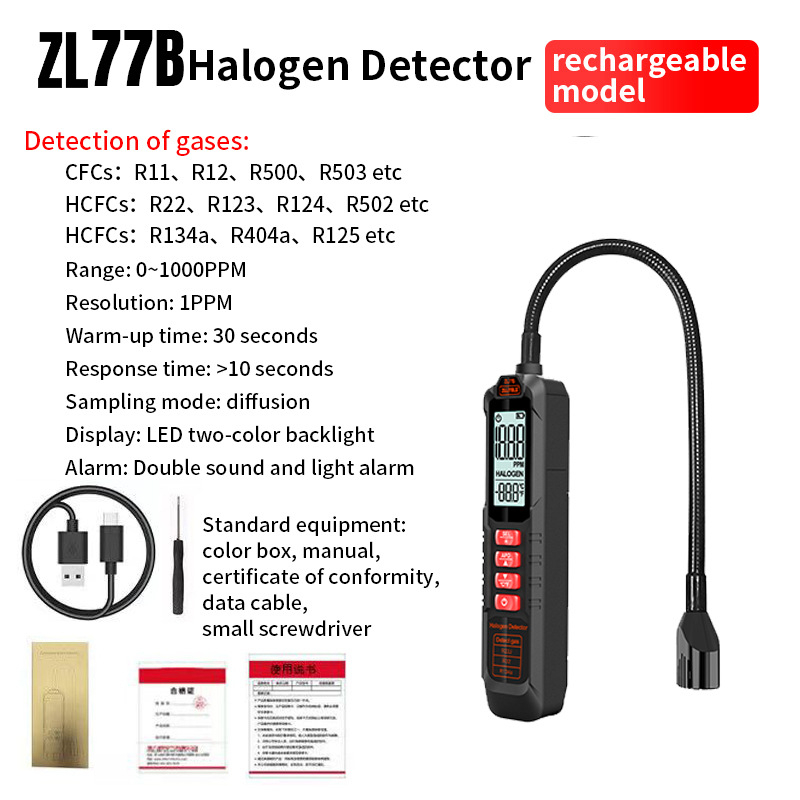 Детектор за течове на хладилен агент ZL77A/B/GL77A/B за климатични системи, хладилници и автомобили – Марка Excellent