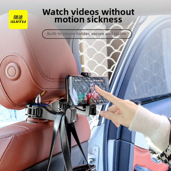 Háčik do auta na zadné sedadlo s držiakom na telefón — ABS (Značka: Shunwei; Model: Car hook; Typ: Hook; Materiál: ABS; Logo tlačené: OK)