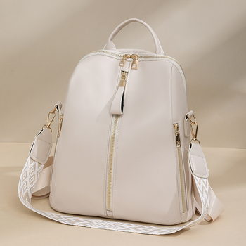 Unisex PU ranac za putovanja i školu, kapacitet ispod 20 L, prozračan i olakšava teret, gradski minimalistički stil