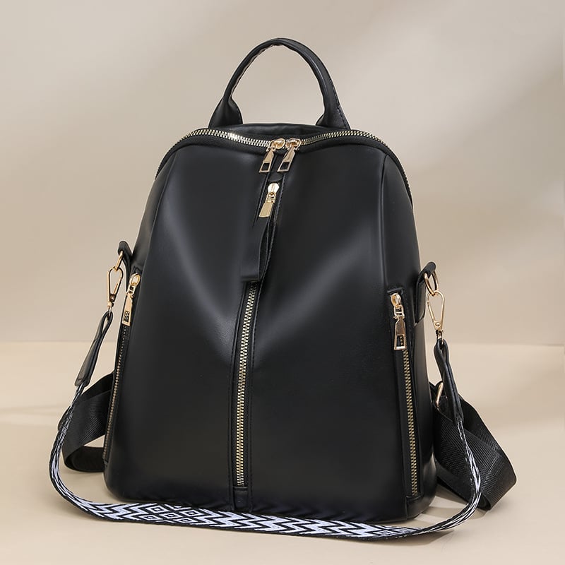 Unisex PU ranac za putovanja i školu, kapacitet ispod 20 L, prozračan i olakšava teret, gradski minimalistički stil