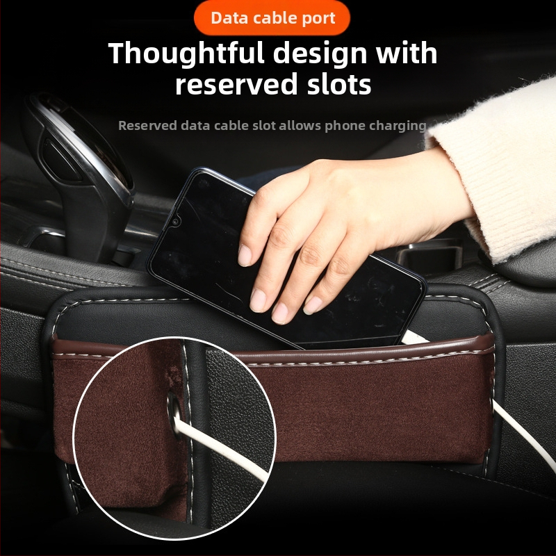 Kožená schránka do stredovej konzoly, semišový vzhľad, izolácia a odolnosť proti stlačeniu, prispôsobiteľná
