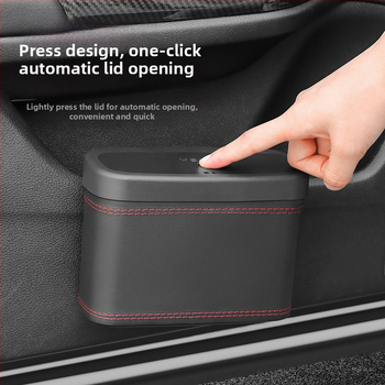 Κάδος απορριμμάτων αυτοκινήτου, δερμάτινος, Chiefs, κρεμάμενος από την πόρτα, αδιάβροχος, με δυνατότητα εκτύπωσης λογότυπου