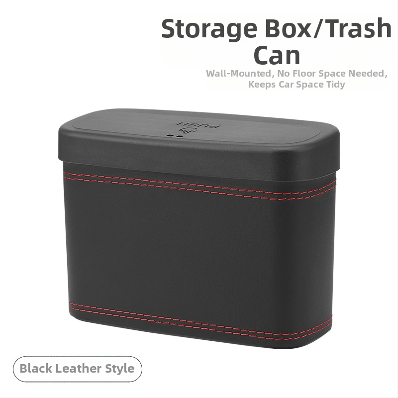Auto odpadkový kôš, kožený, Chiefs, zavesený na dverách, vodotesný, prispôsobiteľný