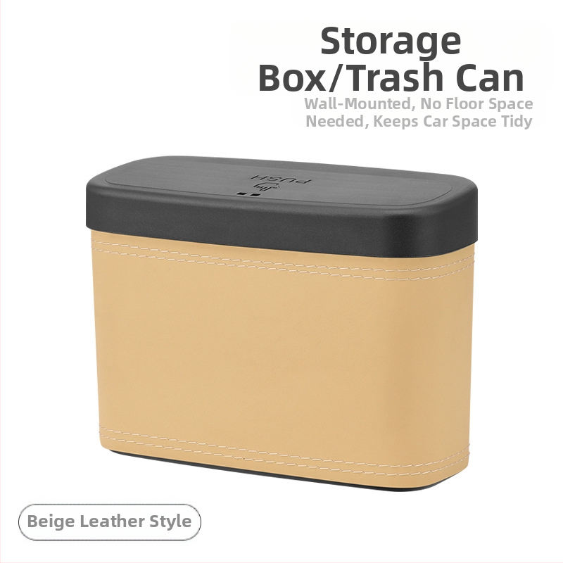 Auto odpadkový kôš, kožený, Chiefs, zavesený na dverách, vodotesný, prispôsobiteľný