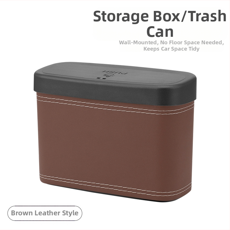 Auto odpadkový kôš, kožený, Chiefs, zavesený na dverách, vodotesný, prispôsobiteľný