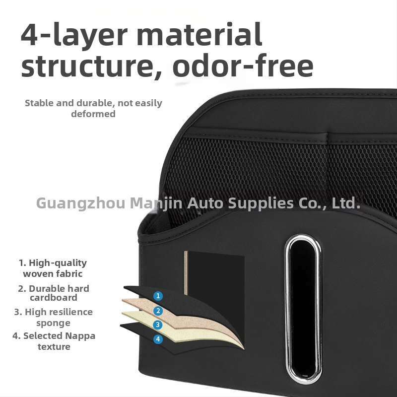 Kožená taška na uloženie na operadle sedadla auta, vodotesná, na zavesenie, univerzálna kompatibilita.