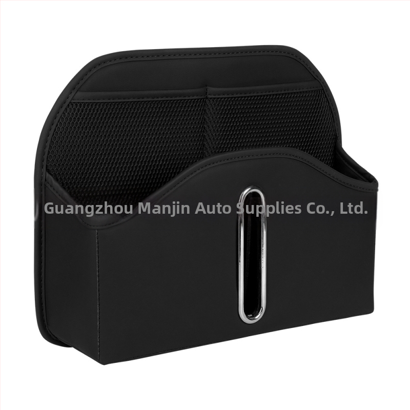 Kožená taška na uloženie na operadle sedadla auta, vodotesná, na zavesenie, univerzálna kompatibilita.