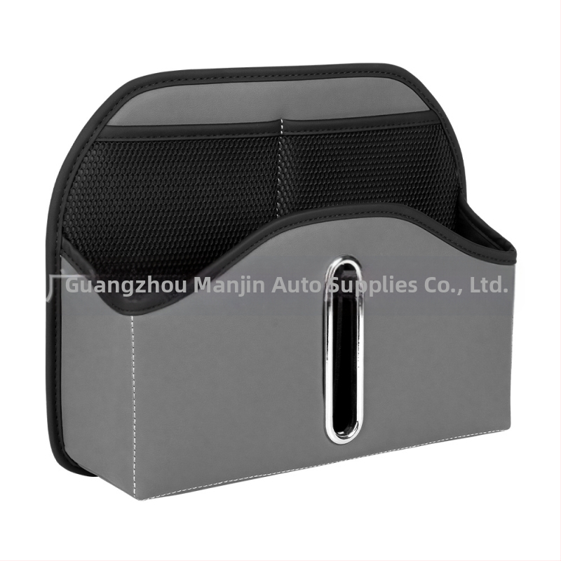 Kožená taška na uloženie na operadle sedadla auta, vodotesná, na zavesenie, univerzálna kompatibilita.