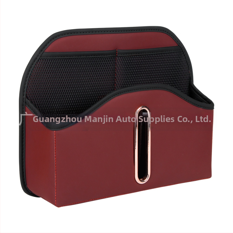 Kožená taška na uloženie na operadle sedadla auta, vodotesná, na zavesenie, univerzálna kompatibilita.