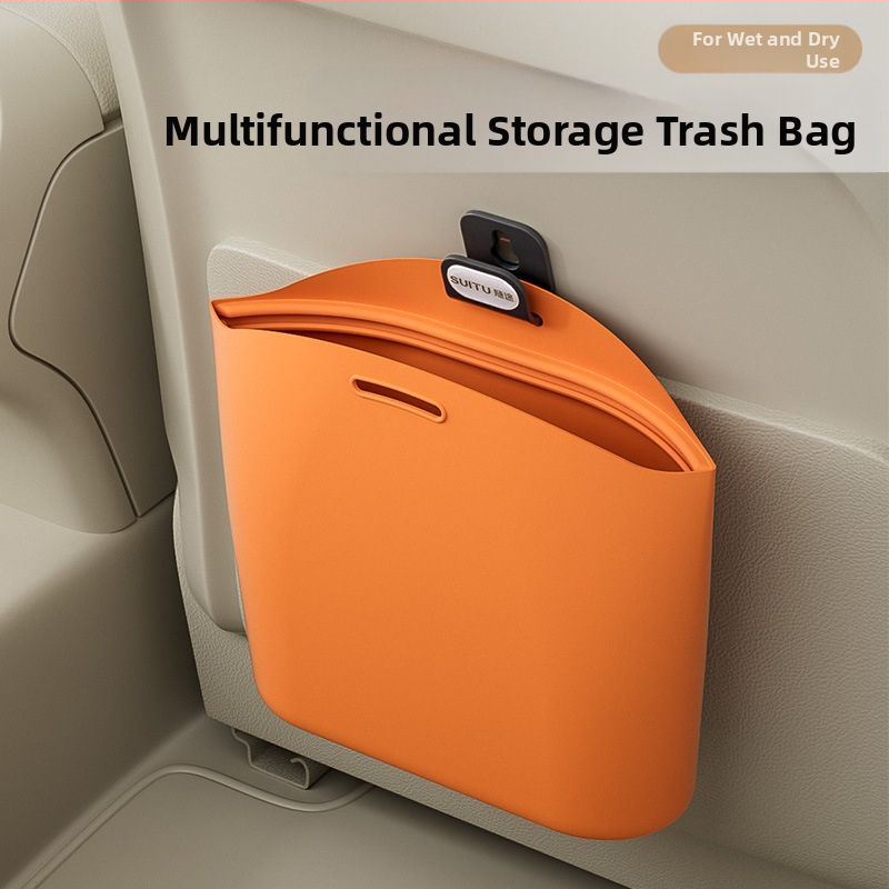 Follow the Way silikónová skladovacia taška LW-GJ23000A pre odpadky v interiéri auta