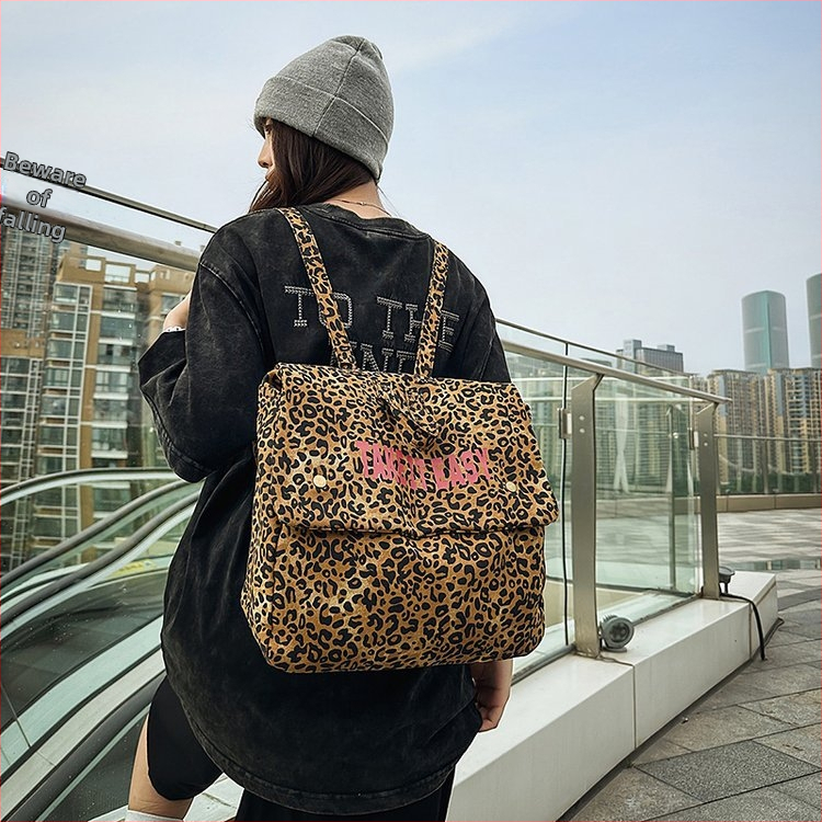 Taška na chrbát z Oxfordu so vzorom leopard, kompatibilná s 11-palcovým notebookom, popruhy so vzdušnou podložkou, odolná voči opotrebeniu, mestský štýl