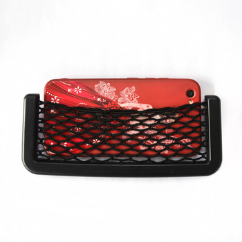 Θήκη αποθήκευσης εσωτερικού χώρου αυτοκινήτου με διχτυωτή θήκη, στερέωση με κόλλα, ευέλικτος σχεδιασμός, ABS πλαστικό