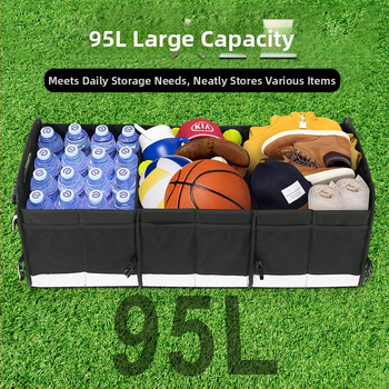 Poliesterio automobilio bagažinės laikymo dėžė, sulankstoma su rankena, logotipo spausdinimas