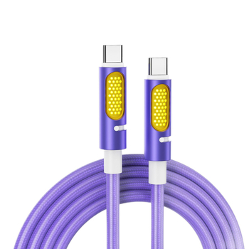 Ароматерапевтичен автомобилен USB-C кабел за данни, силиконов корпус, едно гнездо, 240W бързо зареждане