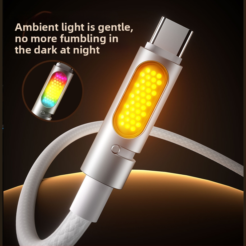 Aromaterapijski USB-C auto kabl za podatke, silikon, jedna glava, brzo punjenje 240W