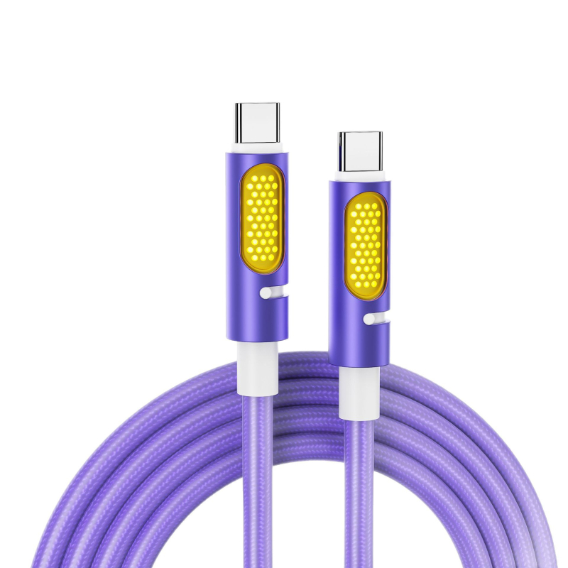 Aromaterapijski USB-C auto kabl za podatke, silikon, jedna glava, brzo punjenje 240W