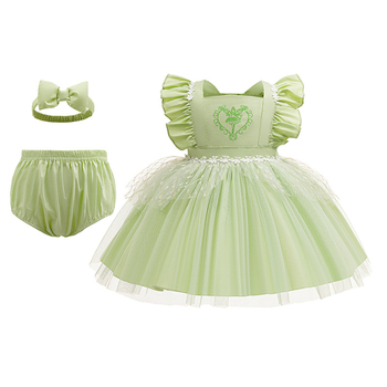 Σετ για μωρά: ολόσωμο και ρόμπερ - 95% βαμβάκι, κοντά μανίκια, κουμπώνει πάνω από το κεφάλι, για βρέφη και νήπια 1–3 ετών, στυλ πριγκίπισσα