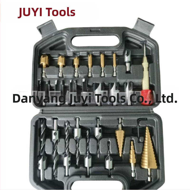 26-частен комплект дърводелски свредла: пагода свредло, центровач, дърводелско триостро свредло