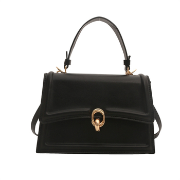 PU kožna vodoravna kvadratna torba — gradski stil, crossbody s poklopnim zatvaranjem, ljeto 2024