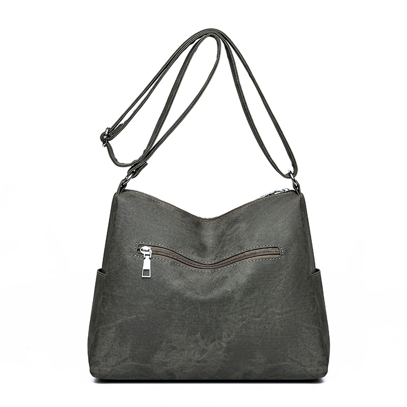 PU torba preko ramena, vertikalni kvadratni oblik, zatvaranje zipom, poliester podstava, unutarnja džep sa zatvaračem