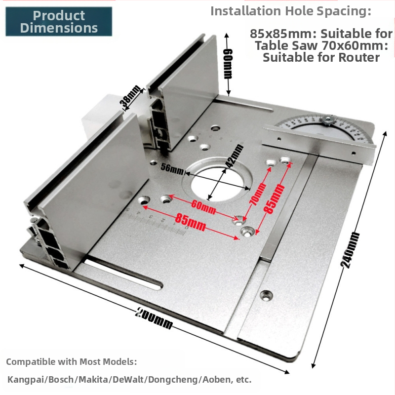Двуфункционална маса за фрезоване и довършване с капак, алуминиева сплав, обърната платка
