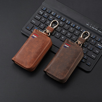 PU kožna futrola za automobilni ključ s preklopnim dizajnom, podstava od sintetičke kože, unisex, stil poslovne elite