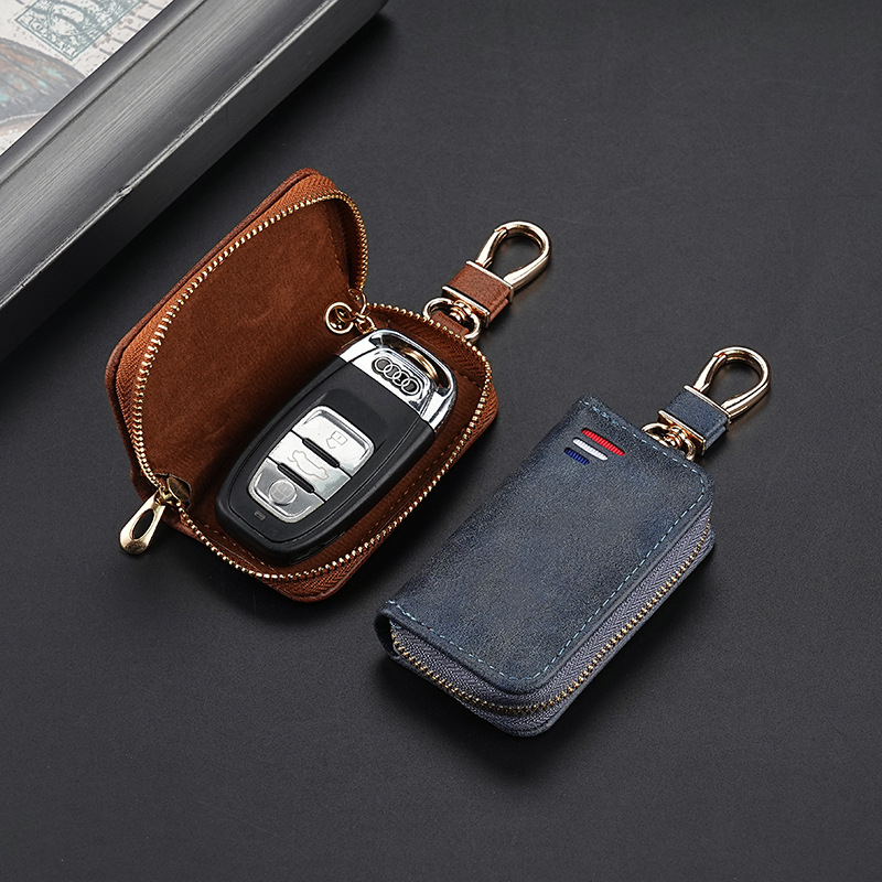 PU kožna futrola za automobilni ključ s preklopnim dizajnom, podstava od sintetičke kože, unisex, stil poslovne elite