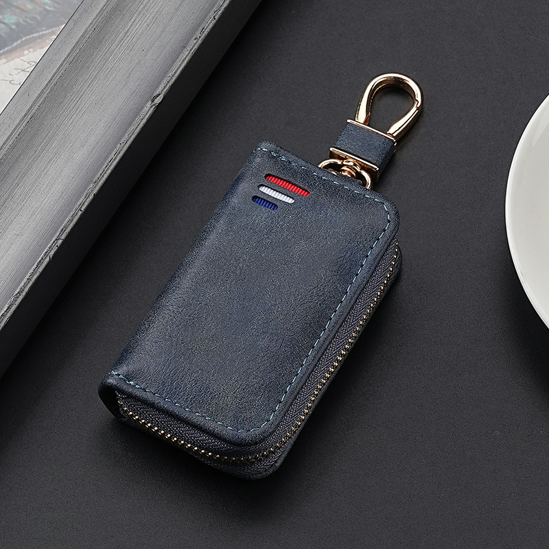 PU kožna futrola za automobilni ključ s preklopnim dizajnom, podstava od sintetičke kože, unisex, stil poslovne elite