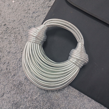 PU pletena torba – okruglog oblika, 3D vanjski dio, zatvarač, podstava od poliestera