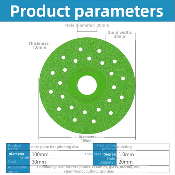 Диамантен шлайф диск за керамични плочи – 45° фаска, кос разрез, обработка на ръбове, наноподложка