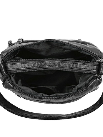 Torba preko ramena od PU s mekanom teksturom kože, gradski minimalistički stil, trodimenzionalni vanjski dizajn, vodoravni kvadratni oblik, zatvarač