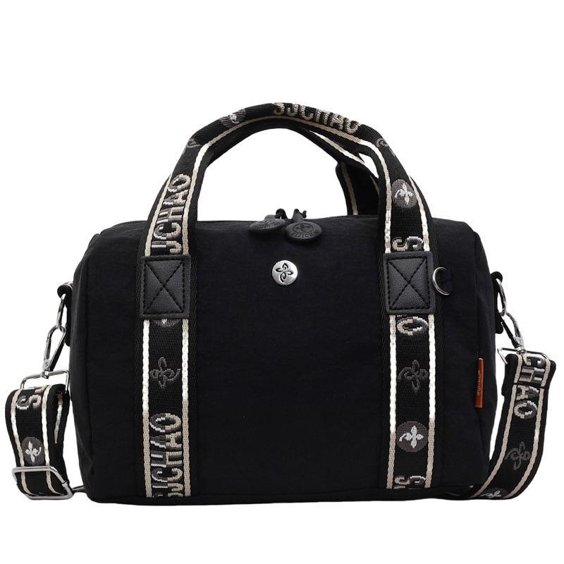 Torba preko ramena u obliku jastuka — gradski stil, najlon materijal, poliesterska podstava, zatvaranje na zip, unutarnja džep na zip